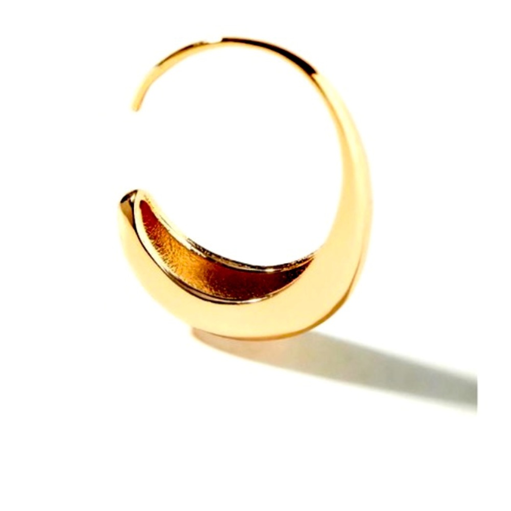 🍒3/$30 New Anthro Petite Gold Crescent Hoops - Picture 2 of 5